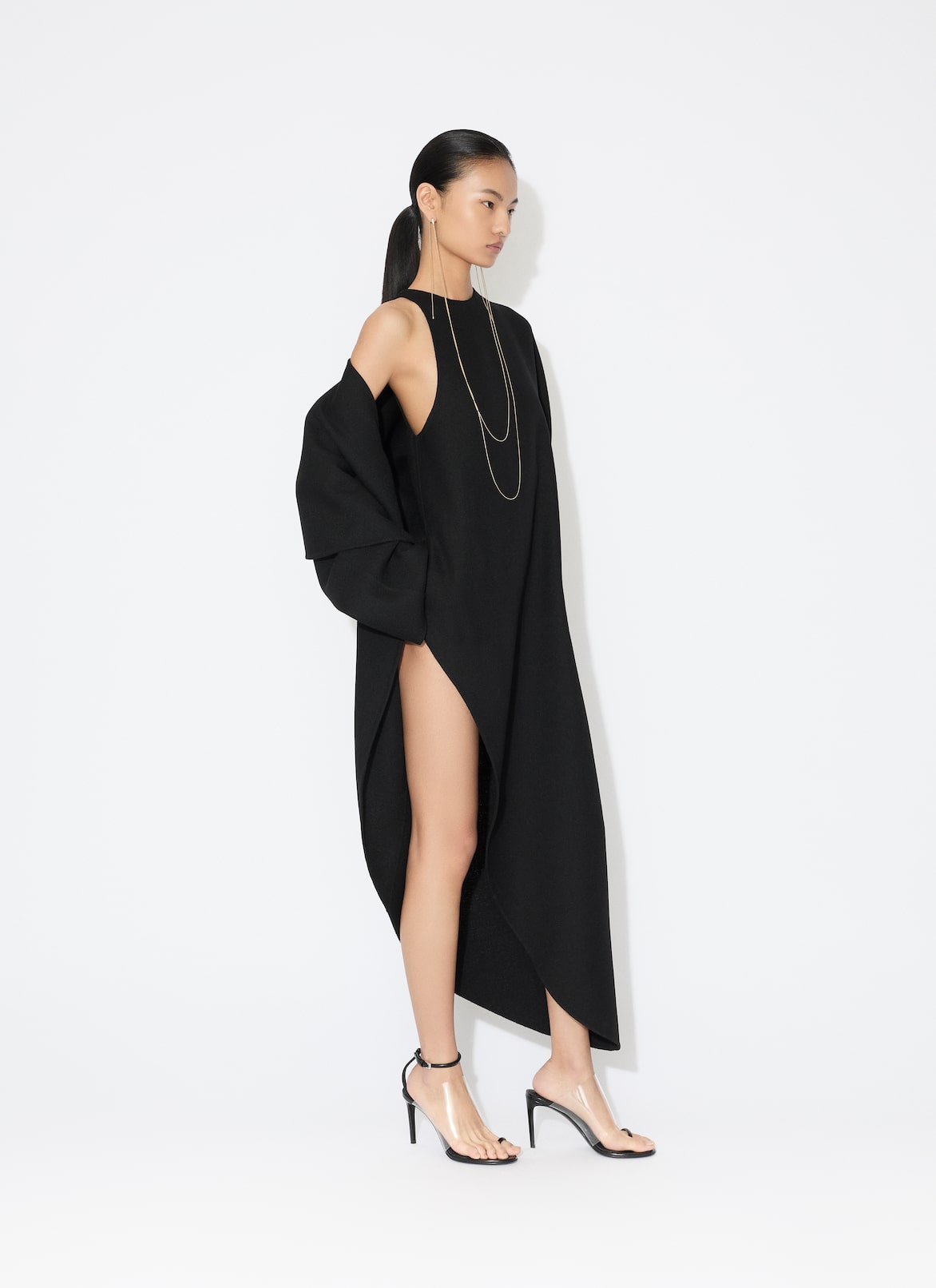 울 가자 랩 코트 ALAÏA  울 가자 랩 코트